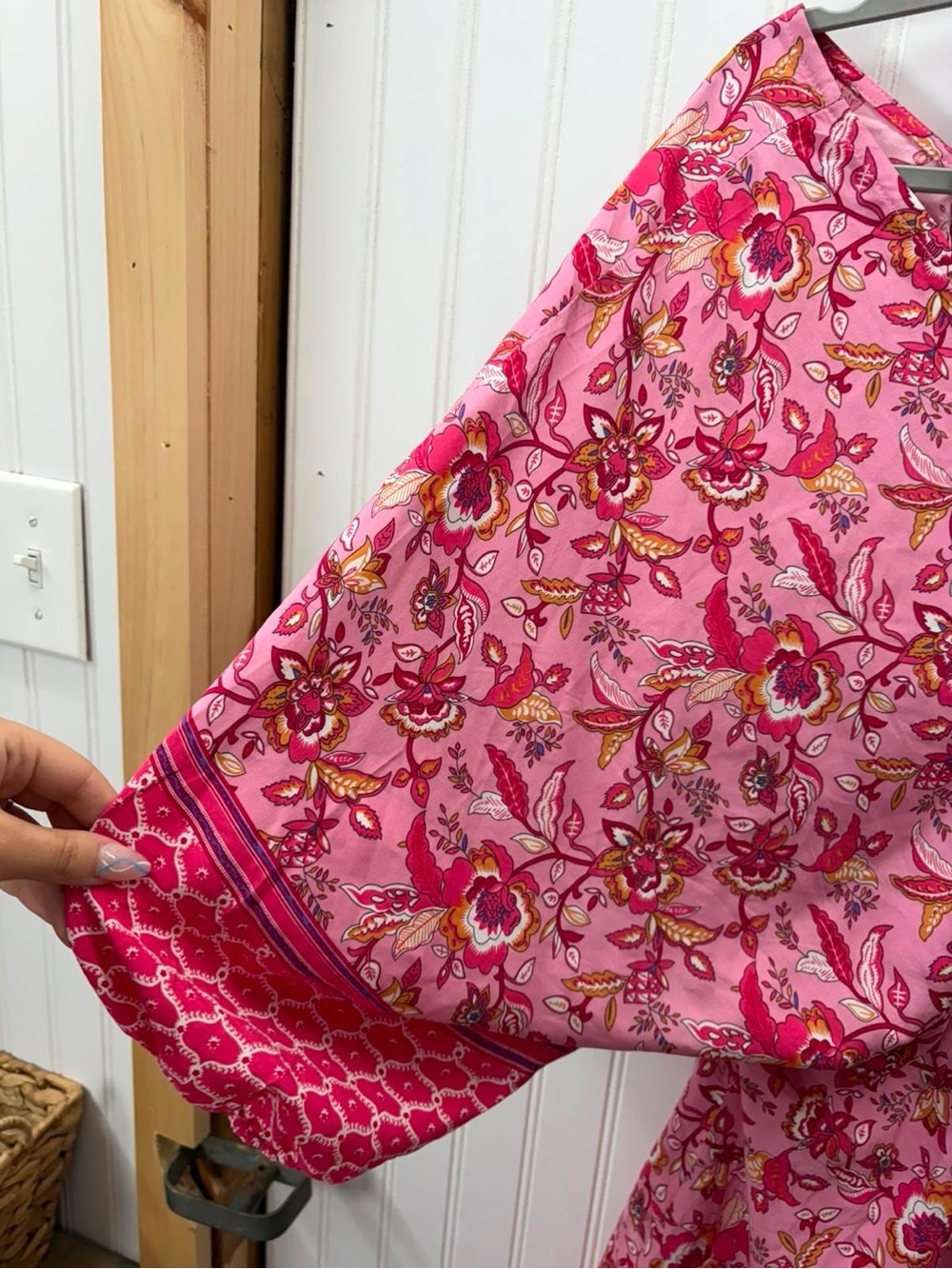 Cupshe Pink Floral open back summer Beach Dress with Drawstring waist - Picture 7 of 12
